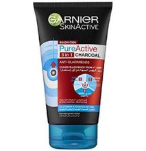 Garnier Pure Active 3 In 1 Charcoal Anti-blackhead Mask Wash Scrub
